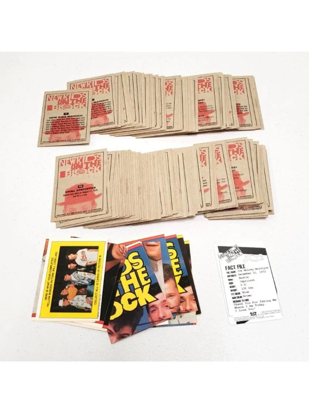 New Kids On The Block 1989 Trading Cards Lot - Big Step Productions - Picture 2 of 3